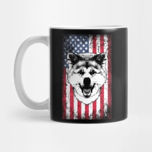 Patriotic Shiba Inu American Flag Mug